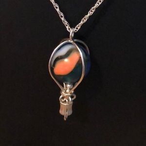 Sterling Silver Hot Air Balloon Necklace